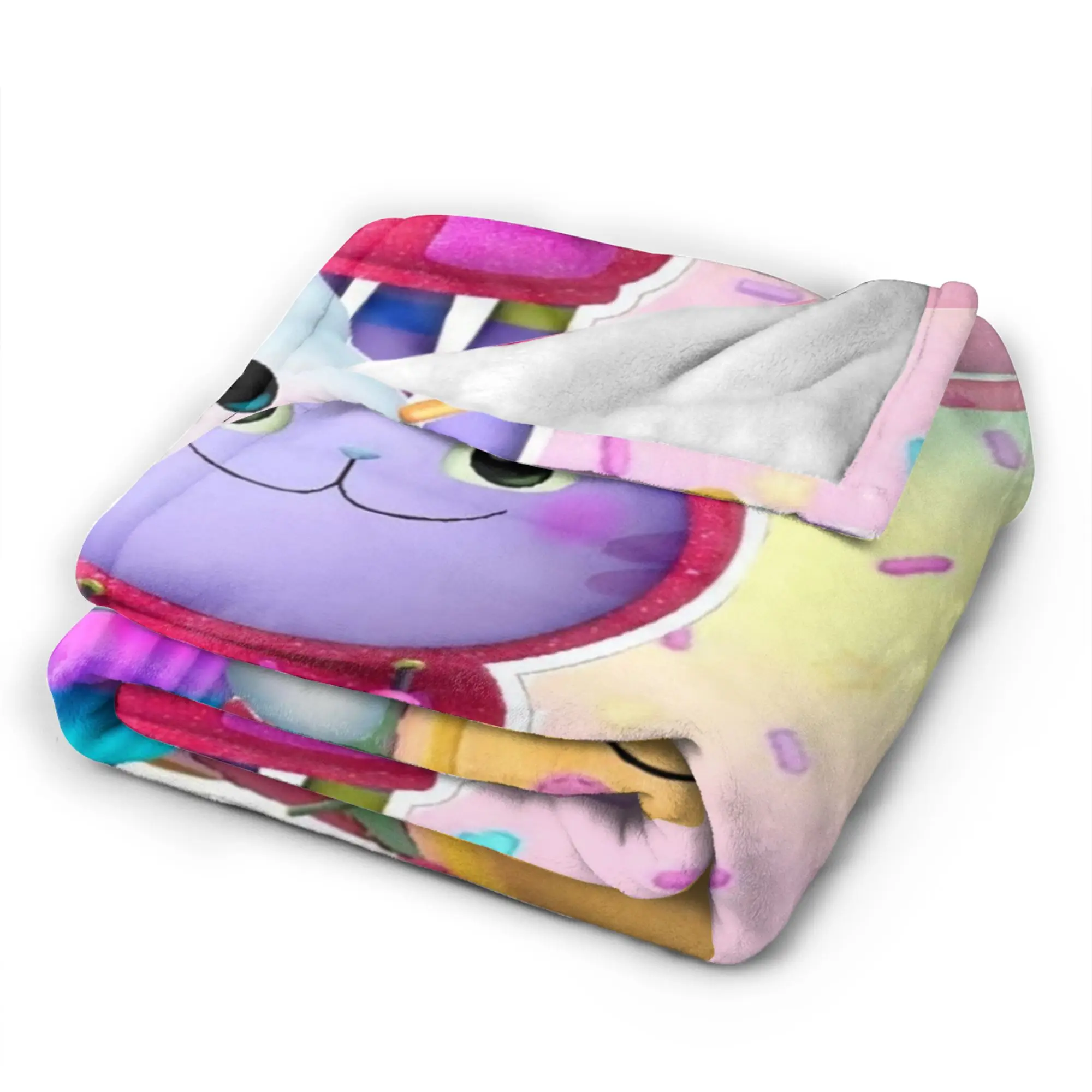 Gabbysed dollhouses Flannel Blanket Winter  Soft Warm Throw Blanket for Children Home Decor Fluffy Bedspread Sofa Bed Cover