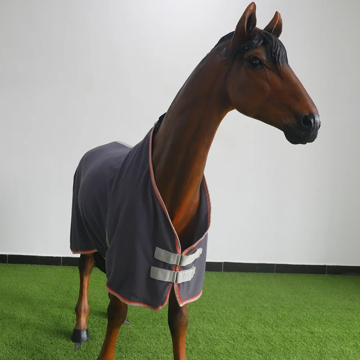 Alfombra de forro polar de caballo suave y cálida personalizada, sábanas de caballo equino baratas para interiores estables, venta al por mayor, novedad de 2024