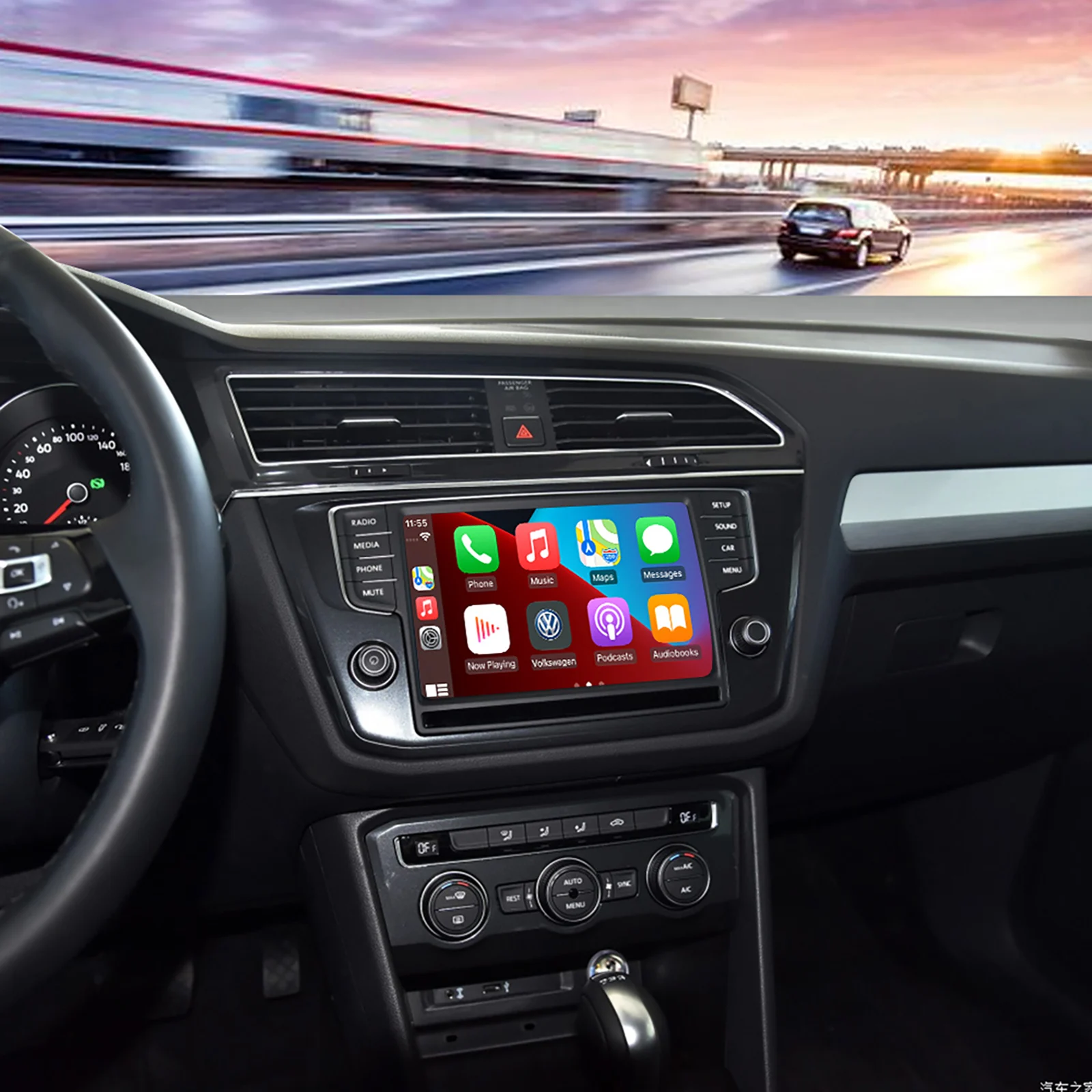 Wireless CarPlay Android Auto Decoder Box Retrofit Kit for VW MIB1 MIB2 Platform Golf 7 Tiguan Lamando Magotan Phideon Teramont