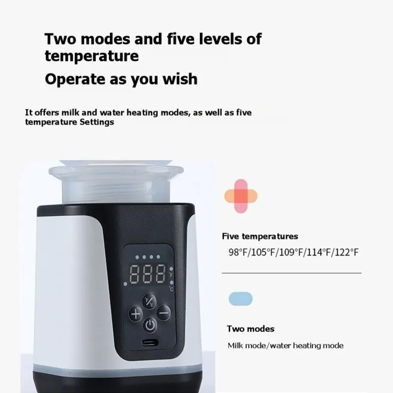 【Festival】Portable Automatic Baby Bottle Warmer-Milk Heating Function Heater With Constant Temperature Control And Sterilization