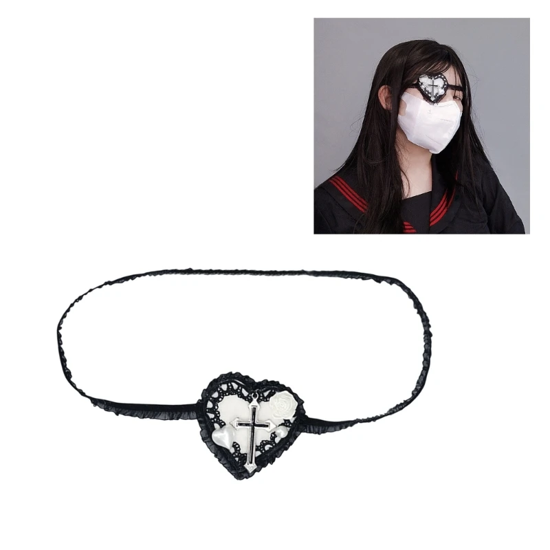 Lolit Eye Mask- Gothics Eyepatch Lolit Eye Patch Heart Eyepatch Single Eye Mask-