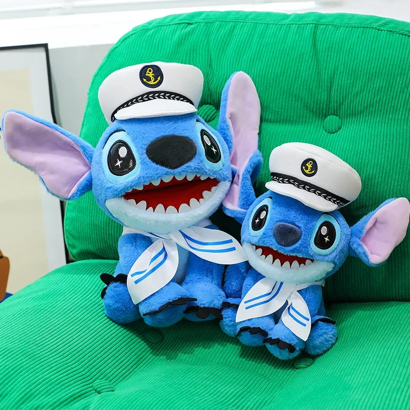 Nieuwe Disney 25/30 cm Kawaii Anime Navy Stitch Pop Schattige Knuffel Stitch Pop Woondecoratie Ornament kinderen Verjaardagscadeautjes