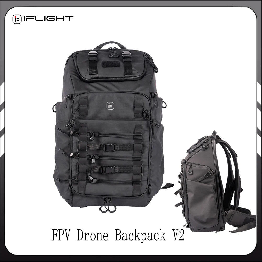 Mochila para drone iFlight FPV V2 à prova d'água resistente a rasgos 180 °   Mochila FPV com respirabilidade e capa flip
