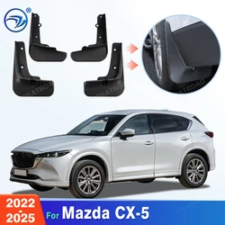 Custom Fit 4PCS Mud Flaps for Mazda CX-5 2022 2023 2024 2025 No Drilling Splash Guards Mudguards Car Fender Accessories