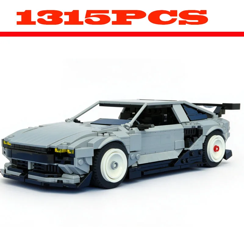 MOC-142663 Hellgrauer Klassischer Muscle Car Bausatz Modell 910 Teile Vintage Sportwagen Bausteine Hobby-Spielzeug