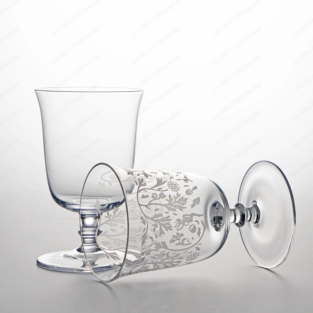 كوب زجاجي كريستالي محفور حسب الطلب |   فلوت عتيق مخصص لحفلات الزفاف، وديكور المنزل، وهدية الذكرى السنوية