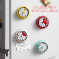 Zackoo 60-Minute Visual kitchen timer with Magnet Mechanical Reminder Countdown Time for Home Cooking Baking School kid Teaching