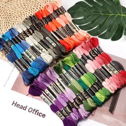 6pcs/lot Colorful Polyester Cross Stitch Embroidery Thread Sewing Skeins Craft Embroidery Line For DIY Handmade Accessories Gift