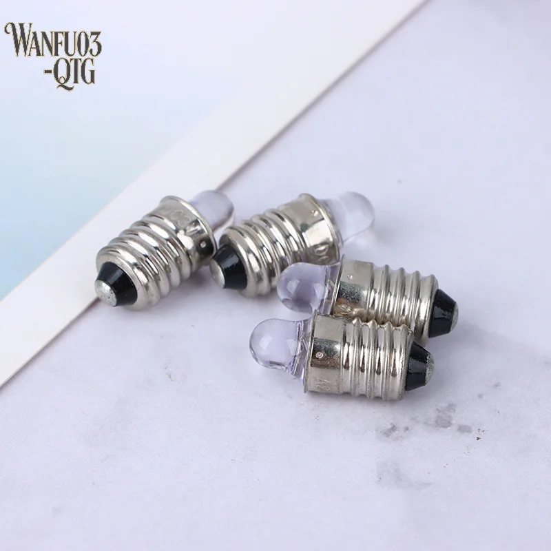 

Лидер продаж, 2 шт., светодиодный фонарик E10, лампа постоянного тока 3 В, 6 В, приборная лампа, индикаторная лампа, сменный фонарик, лампа для велосипеда, теплый белый белый