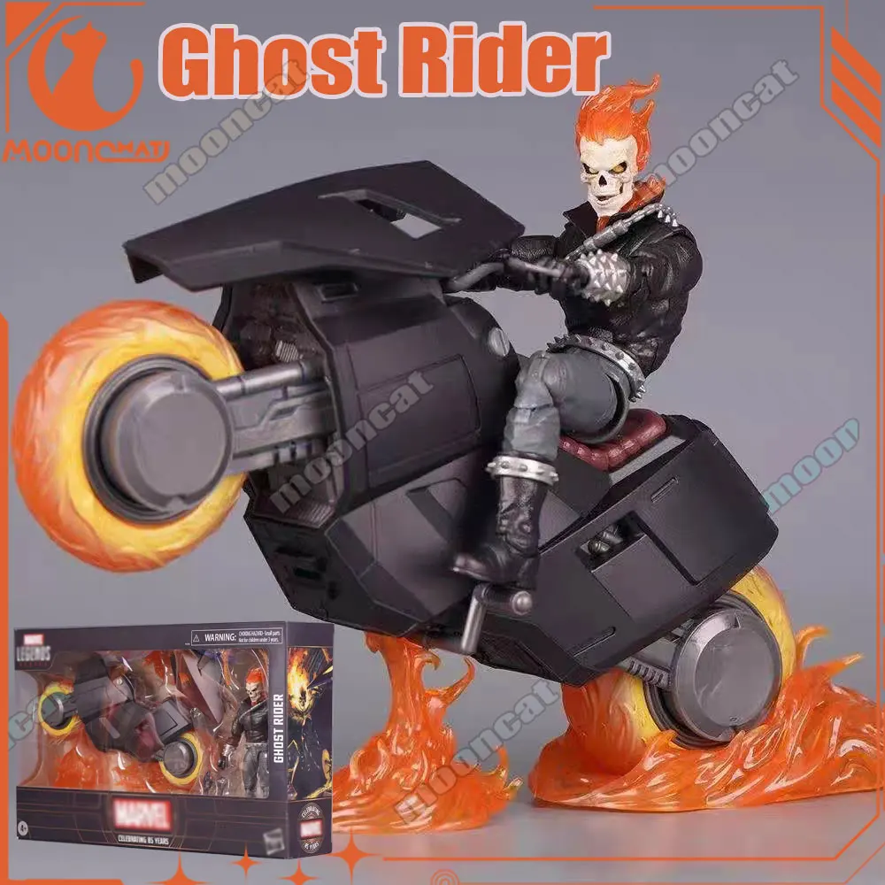 

Аниме 6-дюймовый набор фигурок Ghost Rider & Hell Cycle Ko 85th Anniversary Ghost Rider, мотоциклетное колесницу, статуя, подарки на день рождения