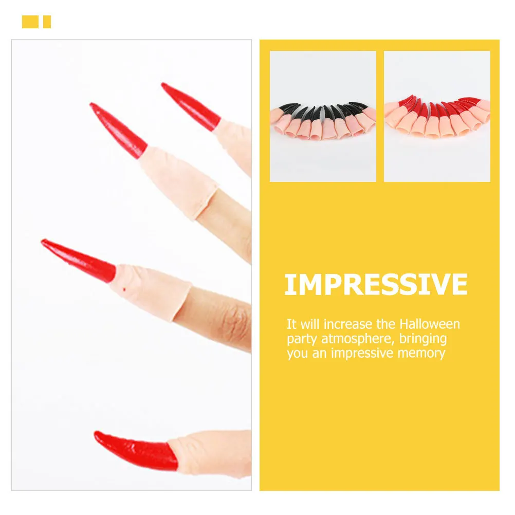 

20pcs Witch Fingernails Premium Plastic Realistic Halloween Props For Party Costume Festival Decoration Accessories Novelty