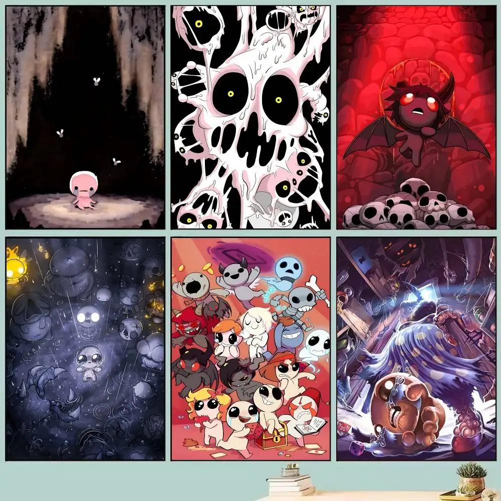 Classic Games The B-Binding of Isaac Manga Posters Self Adhesive Waterproof Ideal For Living Room Bedroom Bar Decoration