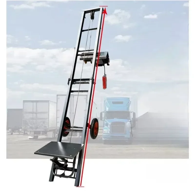

Automatic fish pond fish loading machine electric lift vehicle mounted folding brick loading lift