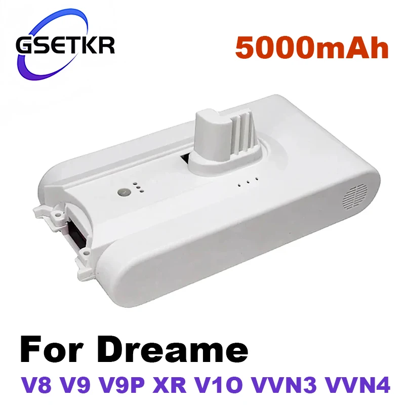 Original 5000mAh Lithium Batteryfor Dreame V8 V9 V10 V9P XR VVN3 VVN4 Handheld Cordless Vacuum Cleaner Parts Replacement Battery