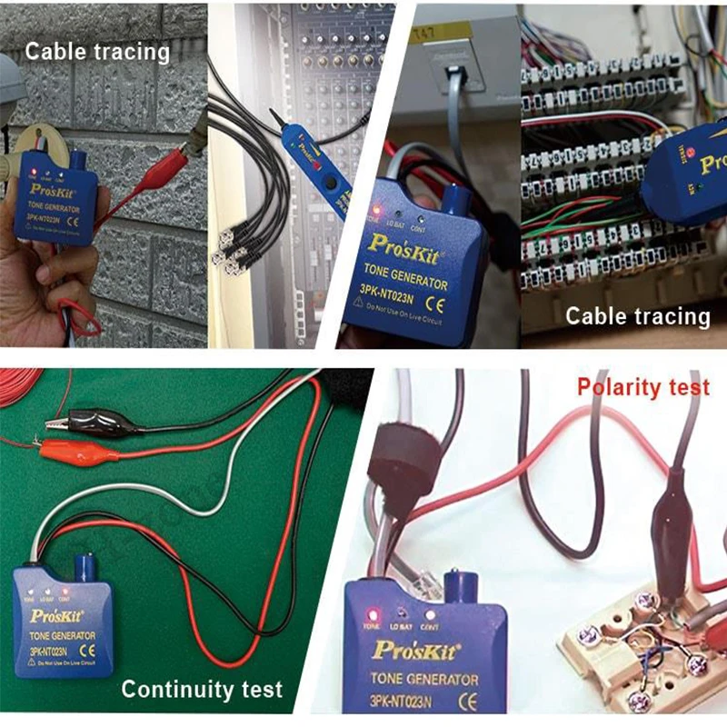Pro\'s Kit 3PK-NT023N multi-function network line finder audio circuit breaker tester line detector line patrol anti-interference
