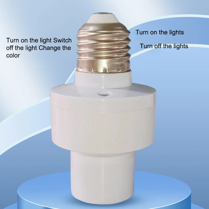 E27 Smart Bulb Base E27 Socket Smart Adapter Bedroom Compact Design Convenient Control Easy Installation Sleek Design