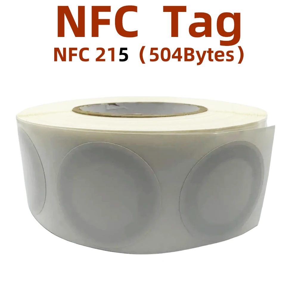 NFC Tags Ntag215 Cell Phone Round 45mm Large Size Game Card Shortcut Command Music Wall Huawei Share iOS Shortcut NFC Stickers