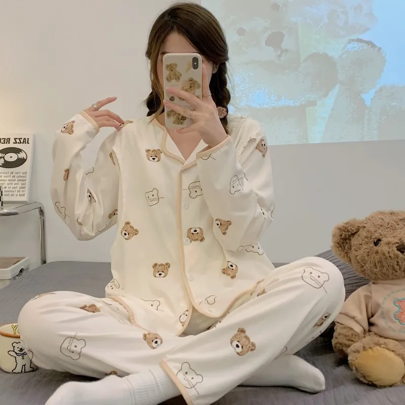 

For Spring and Summer, Wear Loose and Skin-friendly Postpartum Pajamas for Pregnant Women. for Breastfeeding, Wear Home Clothes