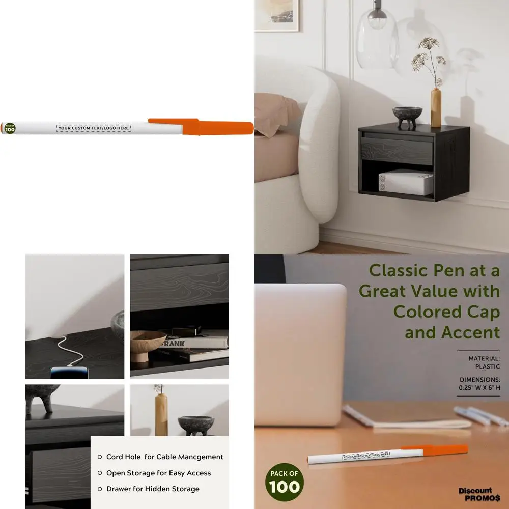 

Набор ручек Custom Value Stick из 100 шт., персонализированные ручки с синими чернилами, идеально подходят для офиса, школы, бизнеса, выставок торговых шоу