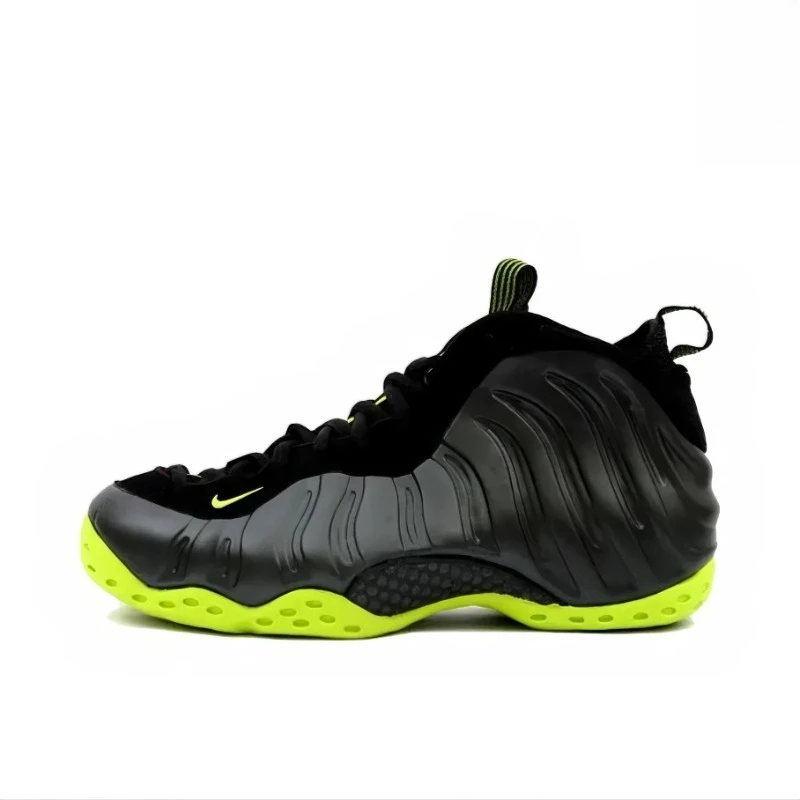

Nike Air Foamposite One Black Volt Green Ретро Модные уличные дышащие мужские баскетбольные кроссовки Повседневные уличные кроссовки