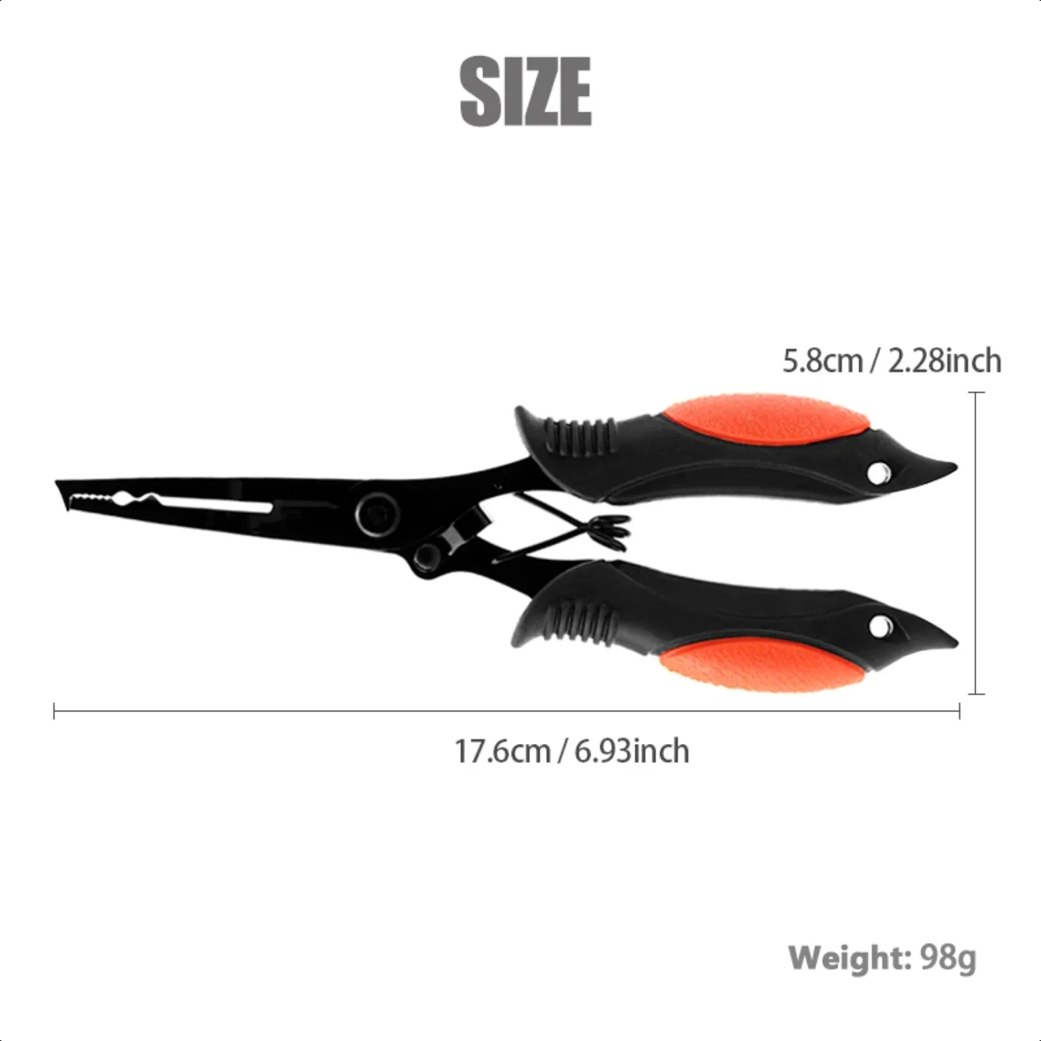 ملقط الصيد هوك مزيل الفولاذ المقاوم للصدأ الأنف الطويل ملقط الصيد مضفر متشعب حلقة ملقط المحمولة الصيد متعددة الوظائف