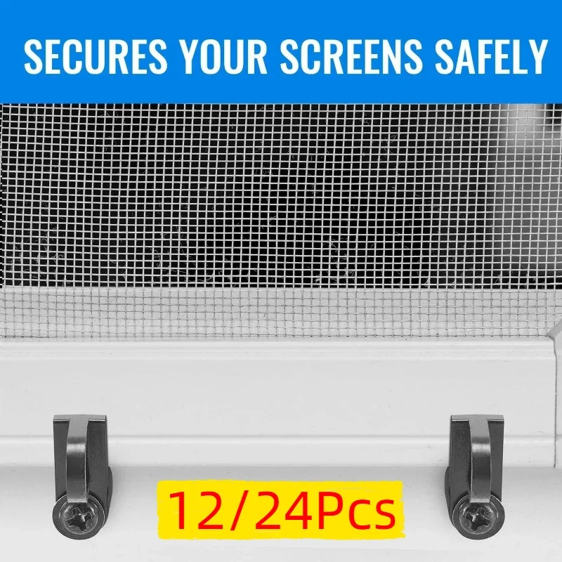 12/24 قطعة مع مسامير 3/8 بوصة حامل شاشة النافذة مقاطع تصميم الأوفست مقاومة الطقس شاشة مقاطع الباب نافذة الربط عدة #5