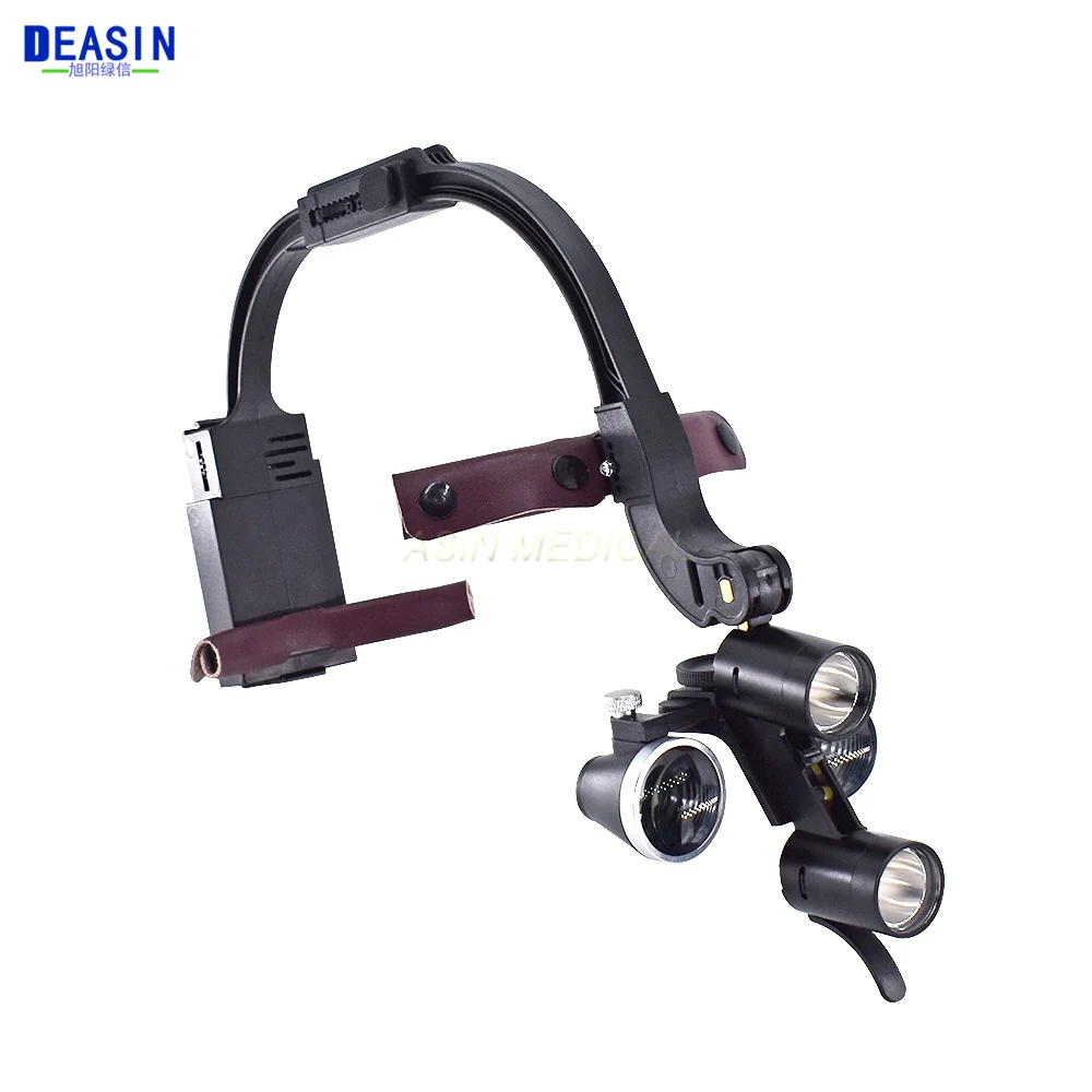 

NEW Dental 5W LED Headlight 2.5X/3.5X Binocular Loupes Magnifier Headband Ajustable Surgical Headlamp Dentistry Tools