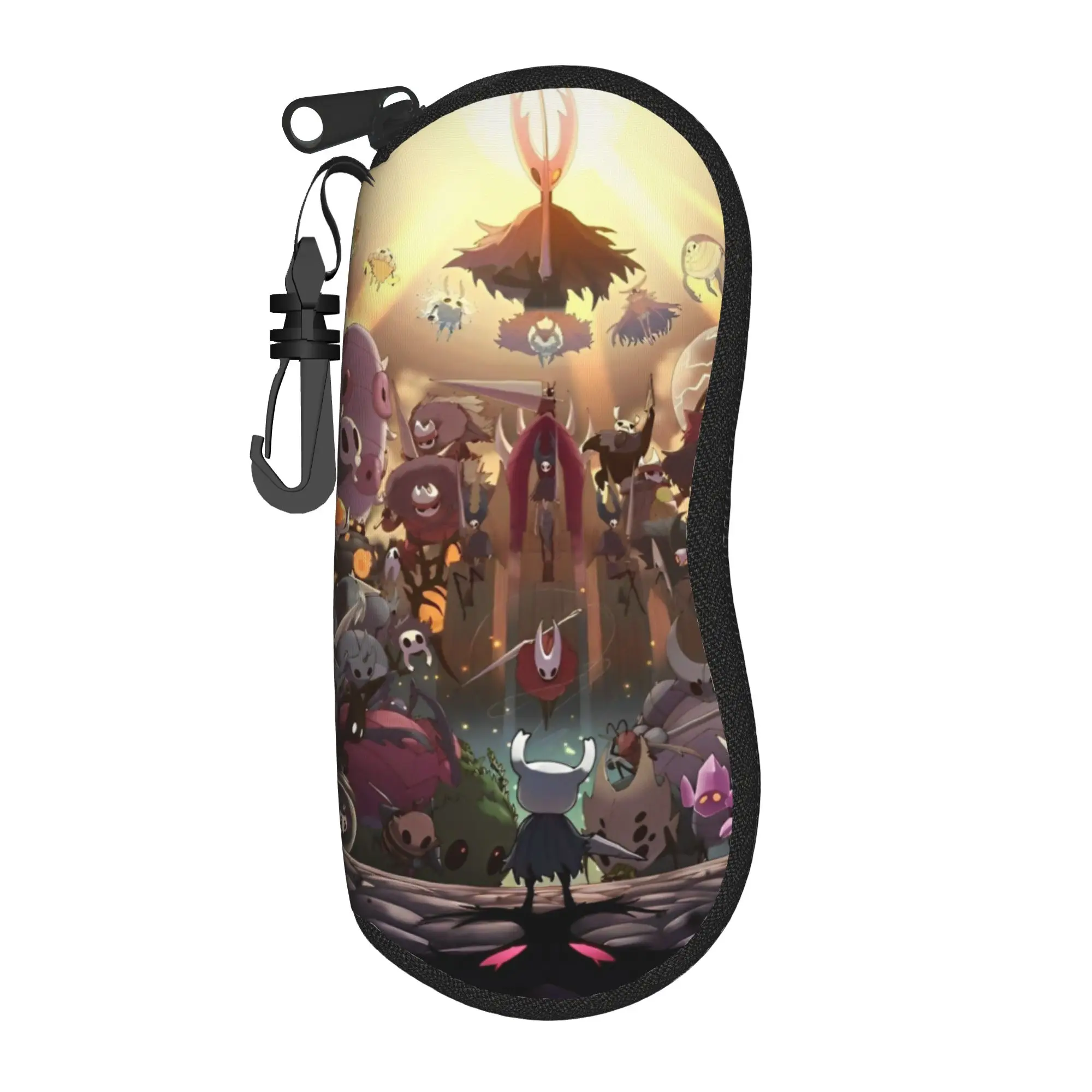 Hollow Knight Aesthetics Glasses Case Unisex Printing Zipper Action Adventure Reading Protector Gift Eyewear Container