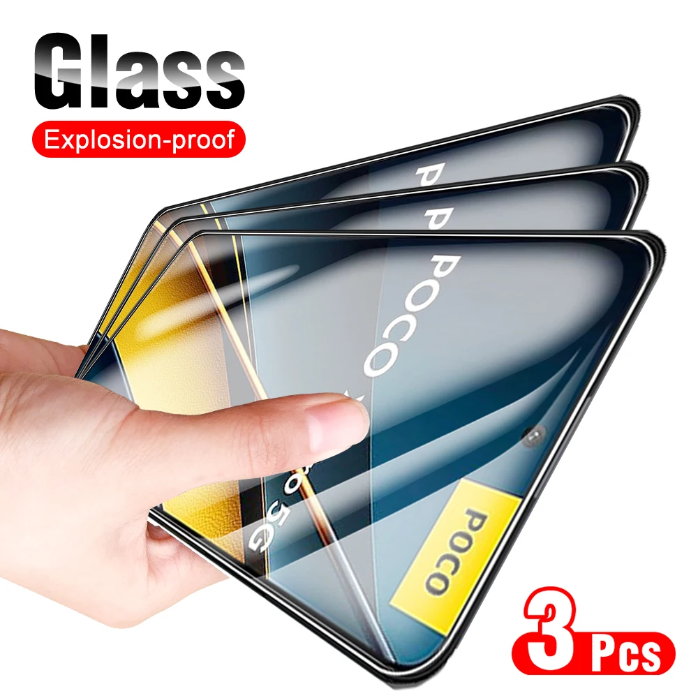 3pcs Anti-Scratch protective glass For Xiaomi Poco X6 Pro pocophone X6pro screen protector X 6pro 6.67 inches Tempered Glass