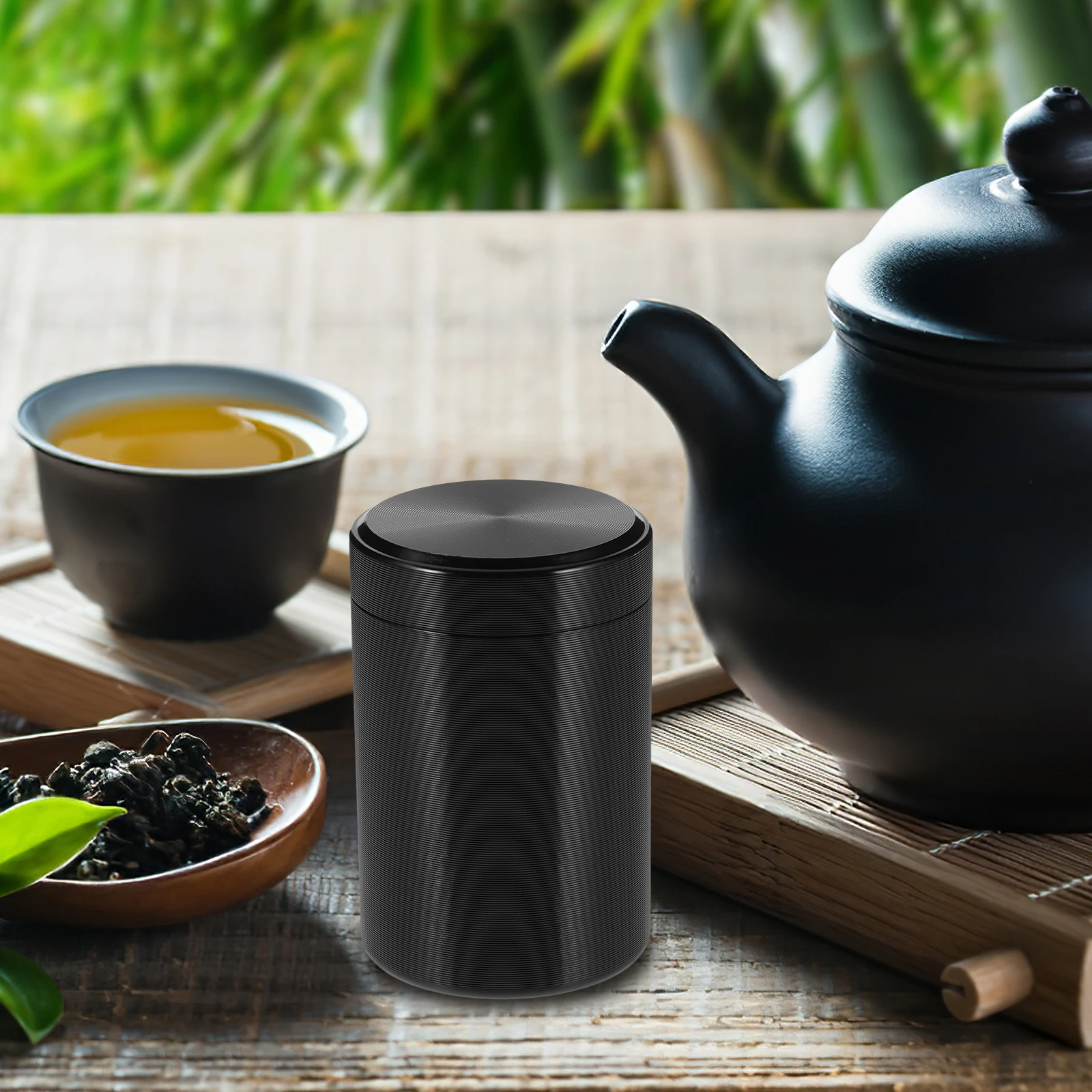 

Mini Tea Canister Sealed Jar Sugar Coffee Canisters Storage Container Airtight Metal Food Containers with Lids