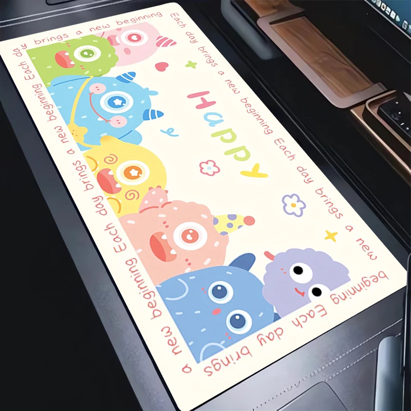 Muismat Cartoon Gamer Kawaii Monster Toetsenbord Pad Laptop Gaming Accessoires Muismat PC Antislip Bureaumat Anime Leuke Muismat