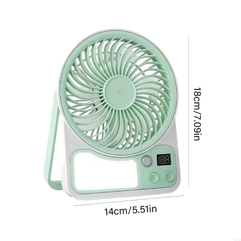 Usb Rechargeable Human Body Induction Light Fan With 5 Speed preferences For Dorm Desk Bedroom Camping H8WD