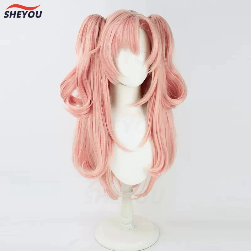 Game Zenless Zone Zero Nicole Demara Cosplay Wig Long Pink Curls Heat Resistant Hair Halloween Party Wigs + Wig Cap