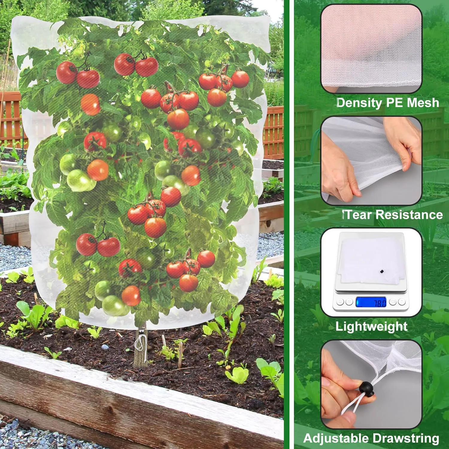Nylon Plant Protection Bag Cover Mesh for Fruit Vegetable Tree Strawberry Grapes Pest Control Anti-Bird Gardening Tools