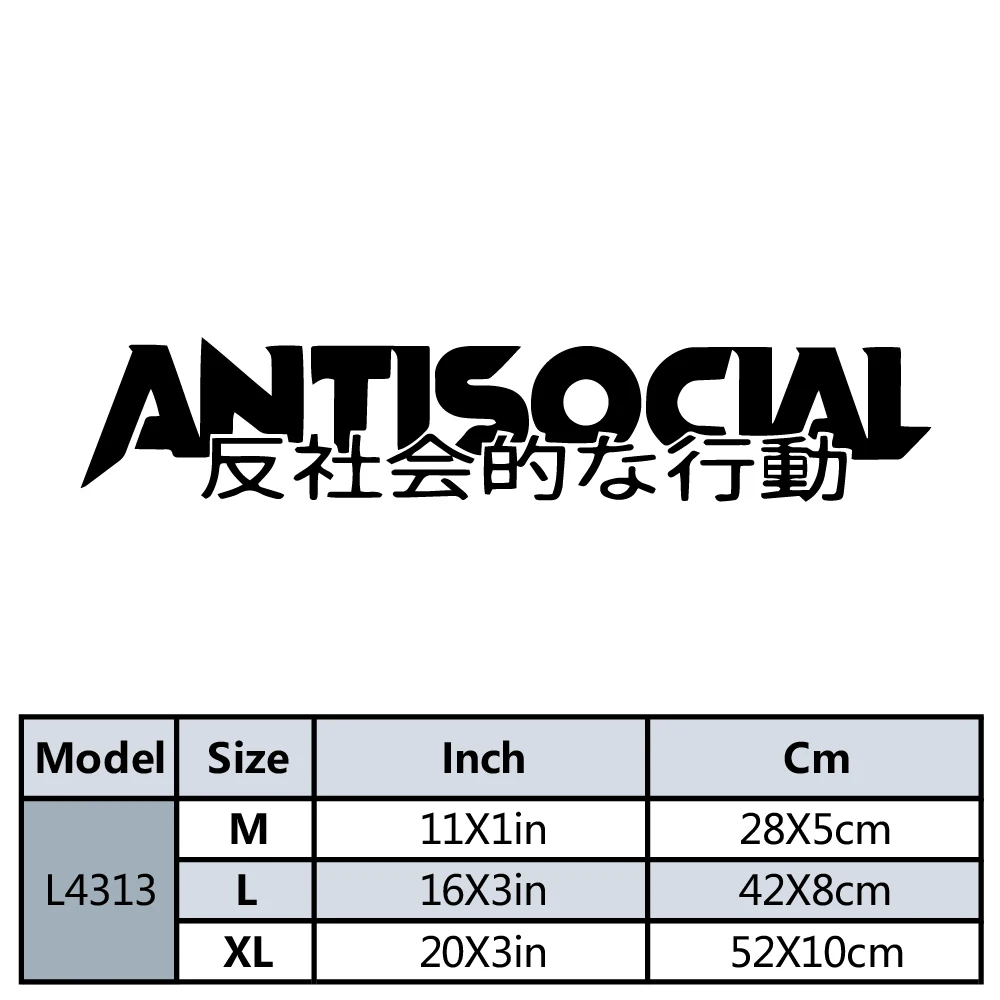 Beauty Antisocial Car Stickers Car Decal Sticker Art Car Quotes Stickers Window Decor Rear Windshield Modern Fashion Decals