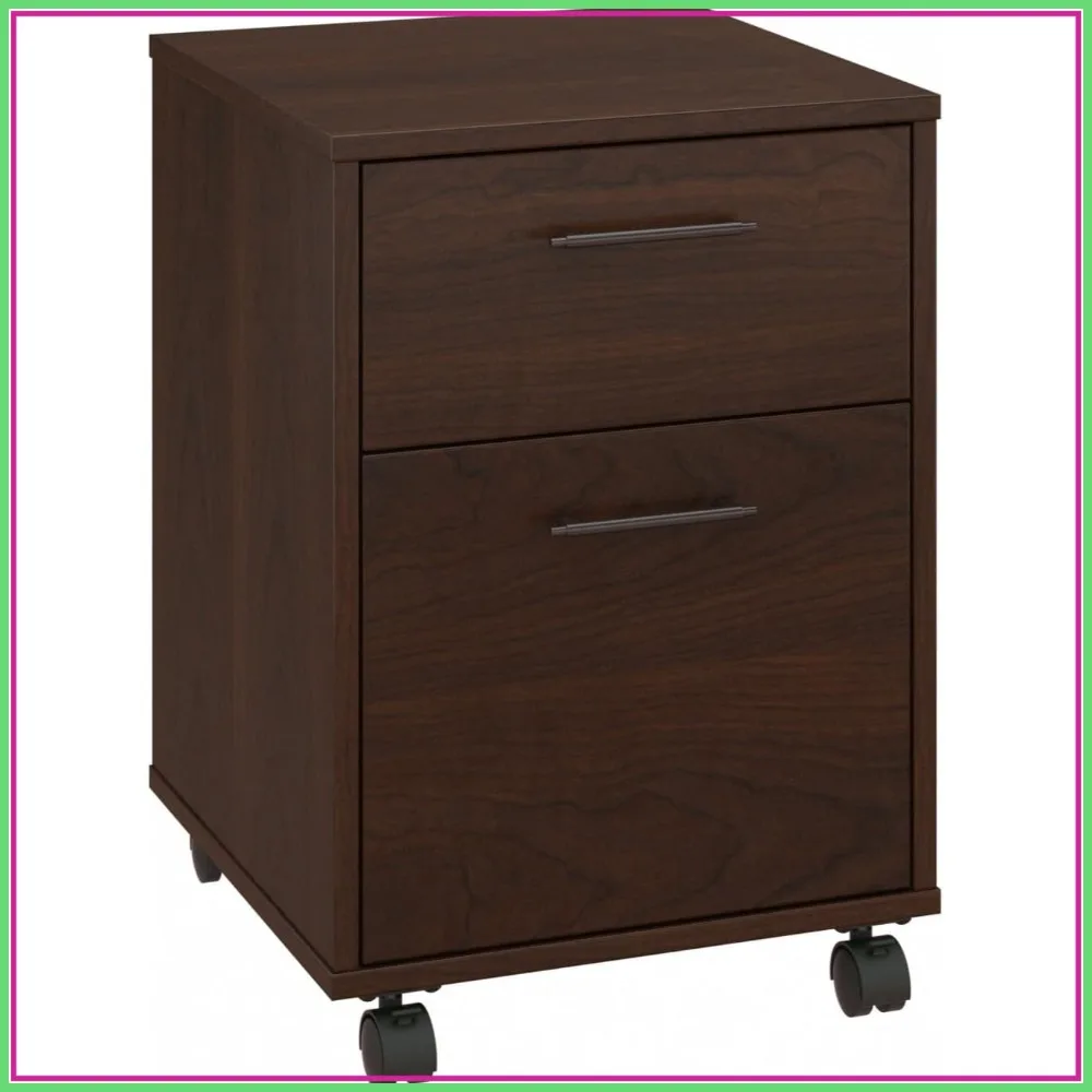 

2 Drawer Mobile File Cabinet with Casters, Rolling Filing Cabinet for Home Office, Letter/Legal Size, Black