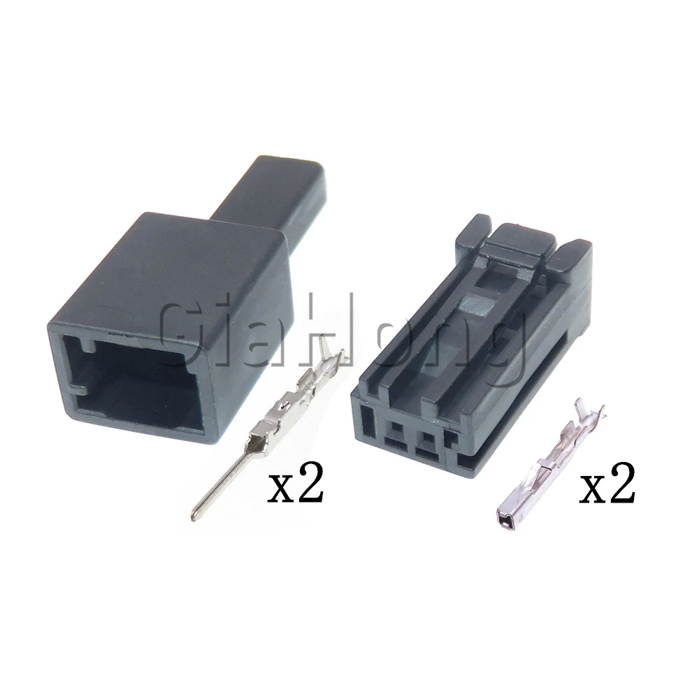 1 Set 2 Ways Automobile Small Current Wire Connectors 90980-12D25 02HEB-B-B Auto AC Assembly Accessories Car Socket For Toyota