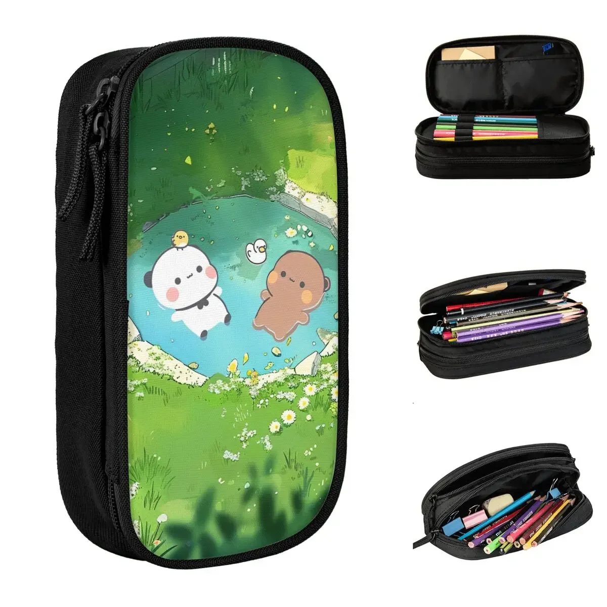 

Kawaii милый BuBu панда Дуду пенал держатель для ручек сумка студенческая большая емкость школьные принадлежности подарки пенал