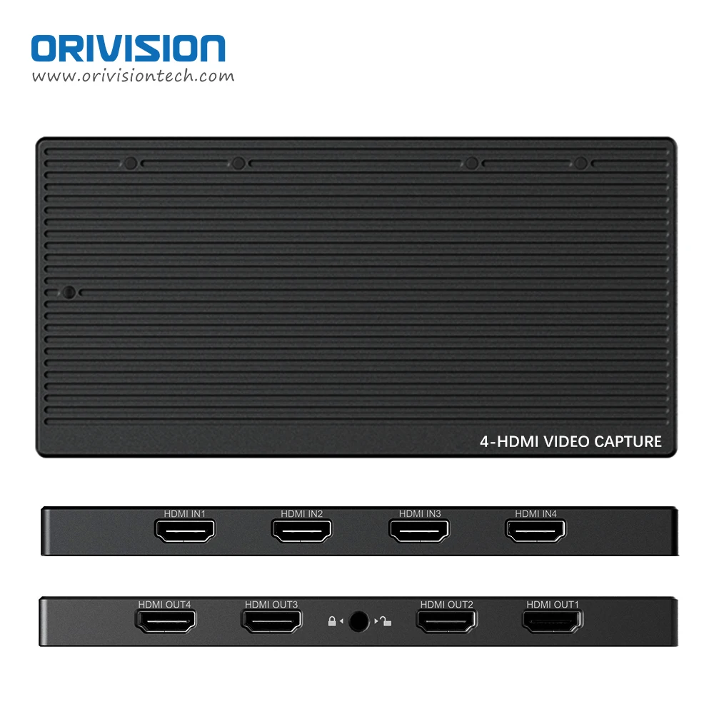 Ready to Ship ORIVISION 4 Ch 4K60 HDMI Capture Card for VMix OBS Multi-cam Live Streaming USB Video Capture