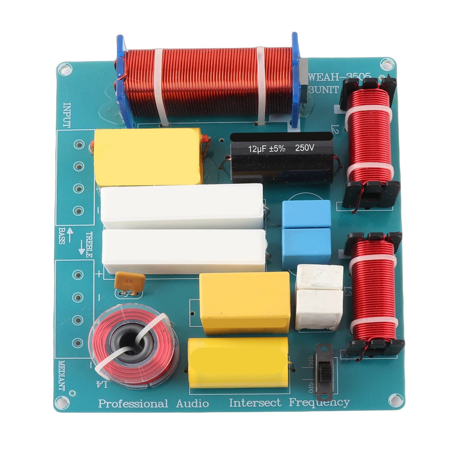 WEAH-3505 3 Way Speaker Crossover Audio Crossover 300W Suitable for DIY Karaoke Stage Speakers Audio Crossover Crossover