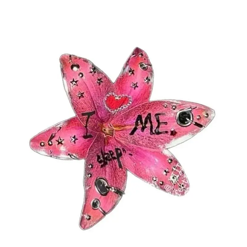 أنيقة شرابات سلسلة المفاتيح زهرة منمق لحقيبة الظهر المحفظة كيرينغ سحر #3