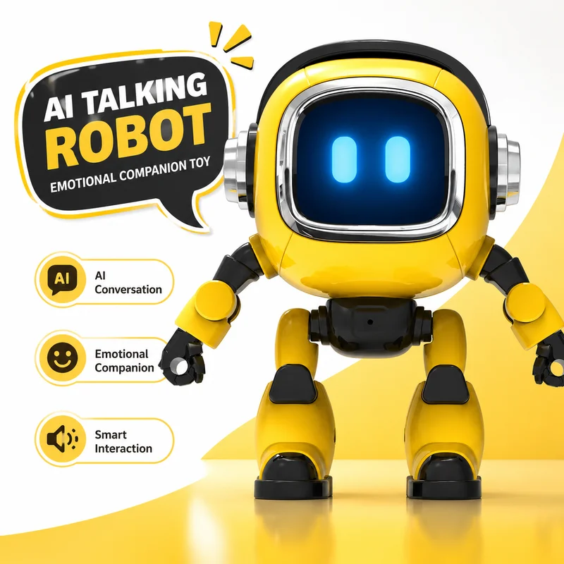 Ai Smart Chatting Desktop Robot Toy Emotional Interactive Companion Tabletop Ornament Creative Birthday Mini Robotic Figure
