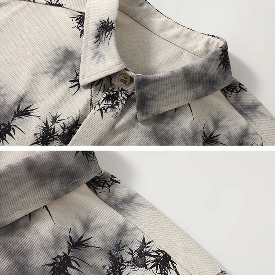 Summer Hawaiian Shirt Men Plus Size 11XL Shirts Ink Painting Printing Casual Fashion Summer Short Sleeve Shirt Male Big Size