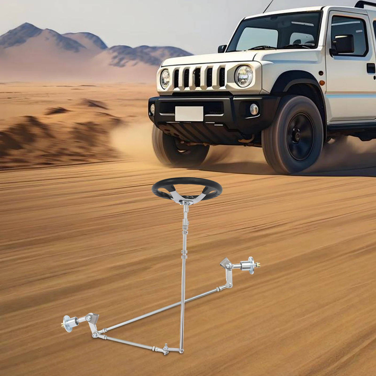 مجموعة تعديل التوجيه الأمامي مجموعة المحرك الأمامي لعجلة القيادة المعدنية لـ 168cc GO KART UTV ATV #6