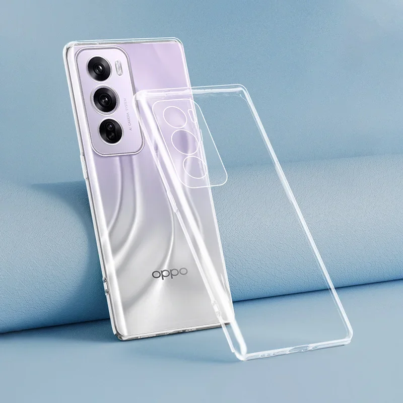 Ultra Thin Phone Cases for OPPO Reno12 Reno 12 Pro 12Pro 5G Soft Clear TPU Camera Protect Shockproof Mobile Cover Housing Coque