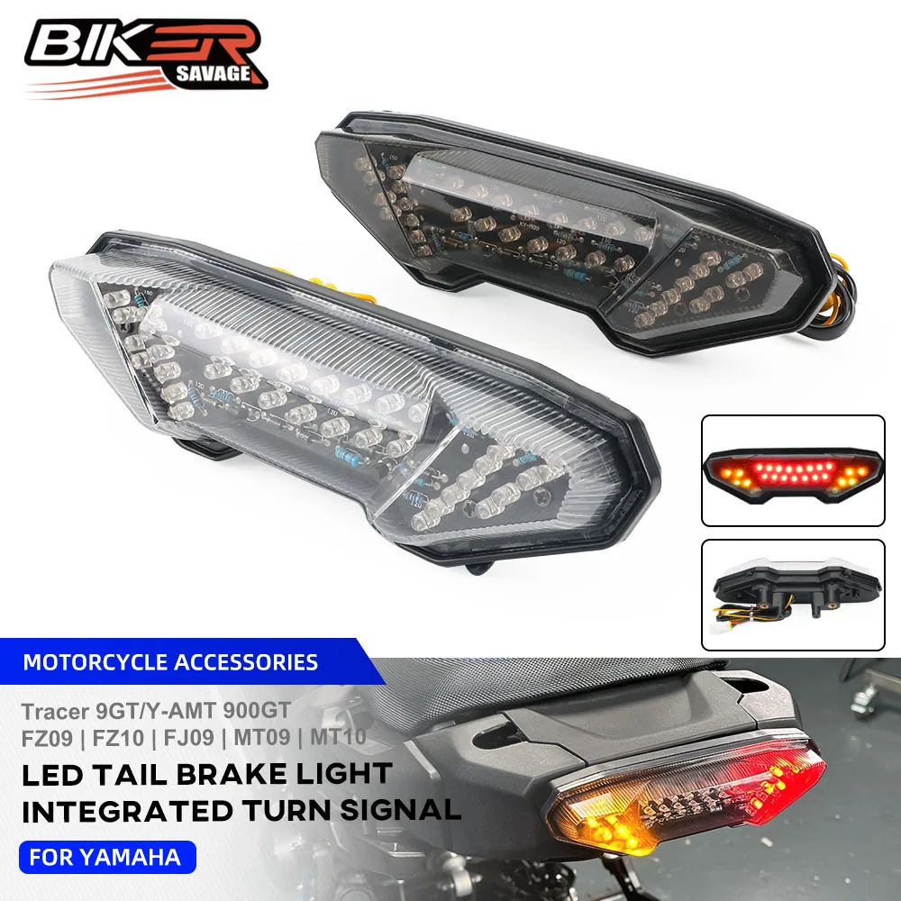 

2025 9GT/Y-AMT LED Tail Light For Yamaha MT09 Tracer 900GT 9GT MT10 FJ FZ10/09 Brake Stop Lamp Integrated Turn Signal Flashing