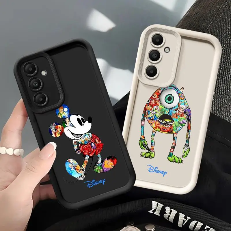 phone case for Samsung Galaxy A55 A52 A33 cases A24 A15 A12 A23 A22 5G A54 A52s A53 A14 funda Cover Disney Mickey Stitch Minnie