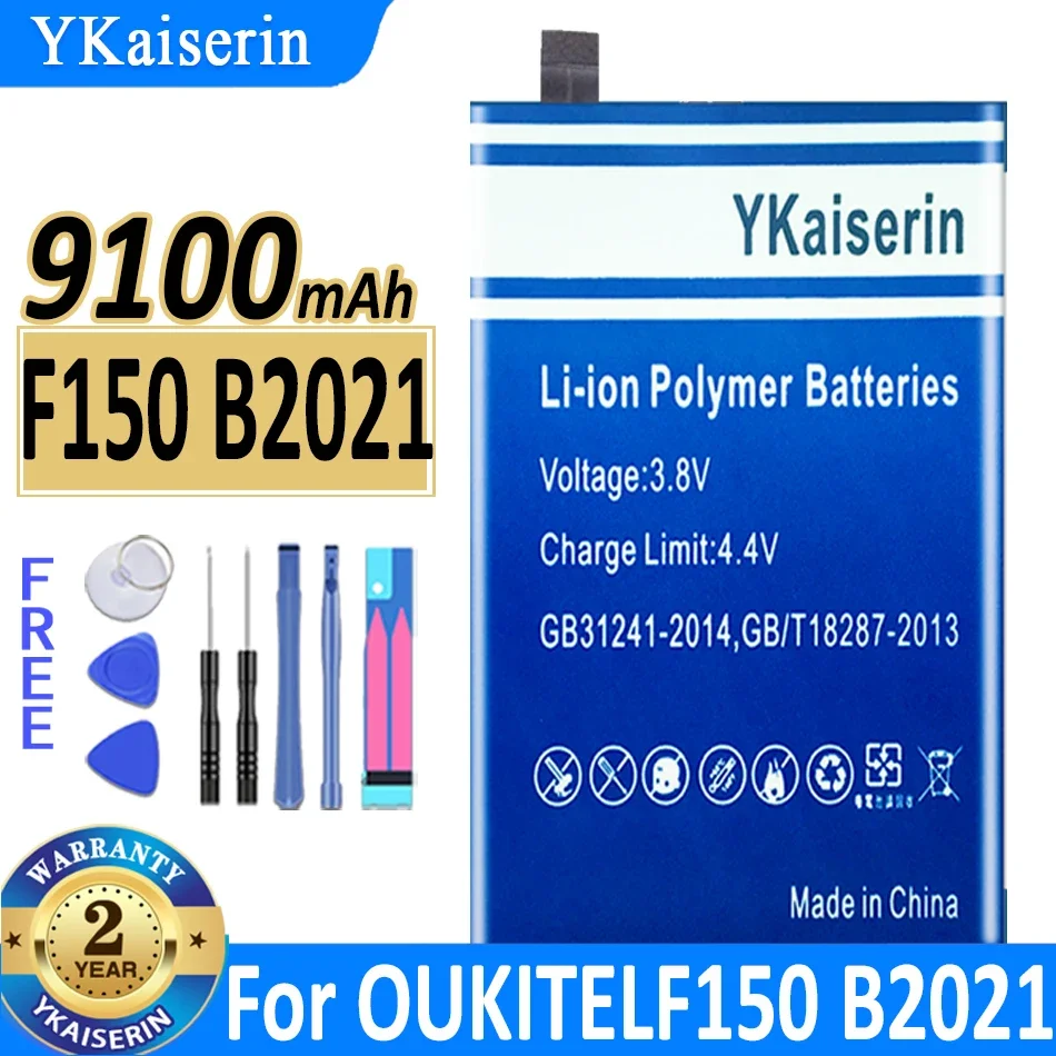 YKaiserin 9100mAh ~ 9500mAh For Oukitel F150 B2021 IIIF150 R2022 Battery Batteries