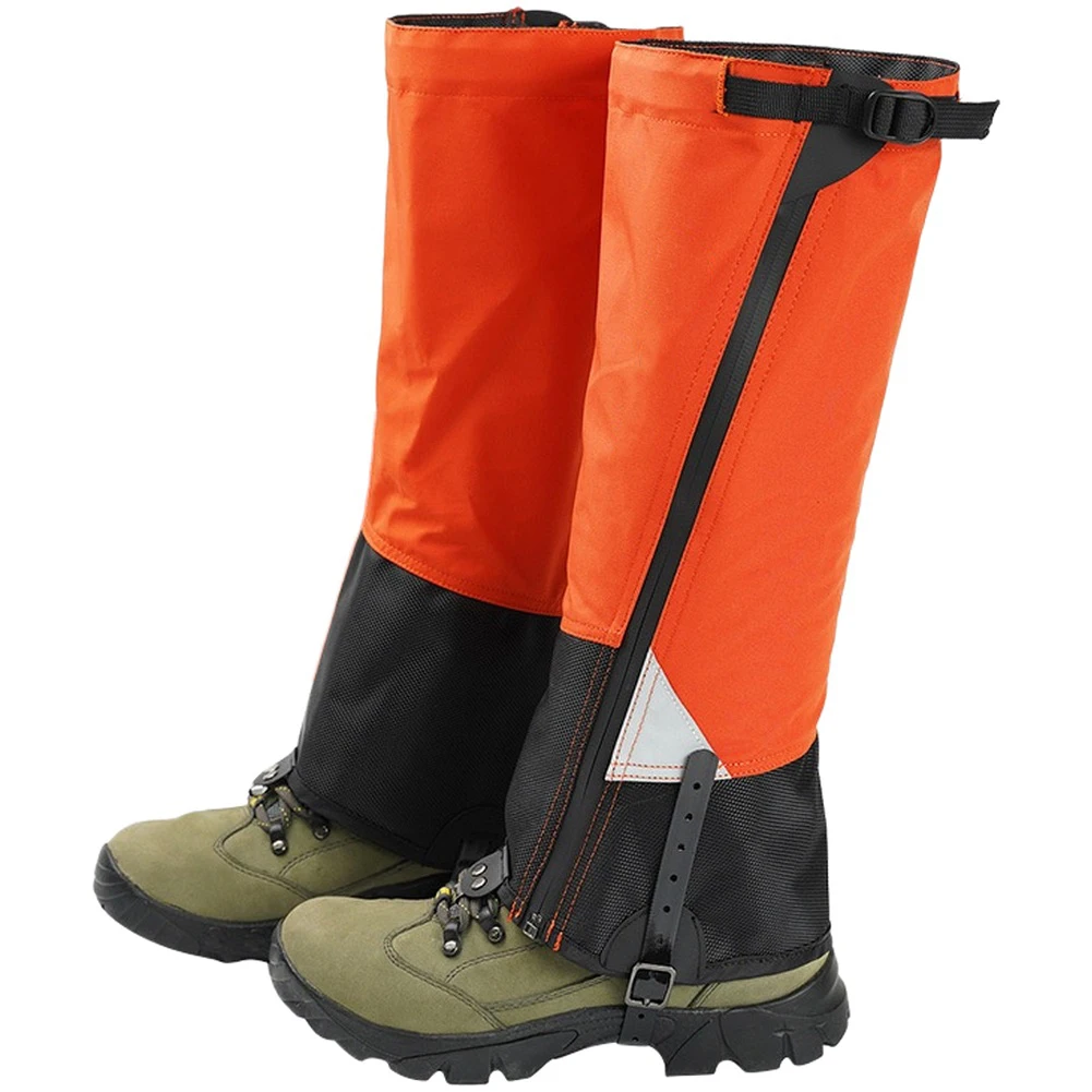Waterproof Snow Cuffs with Zipper Entry Adjustable Elastic Closures and Reflective Design for Enhanced Safety in Snowy Terrain