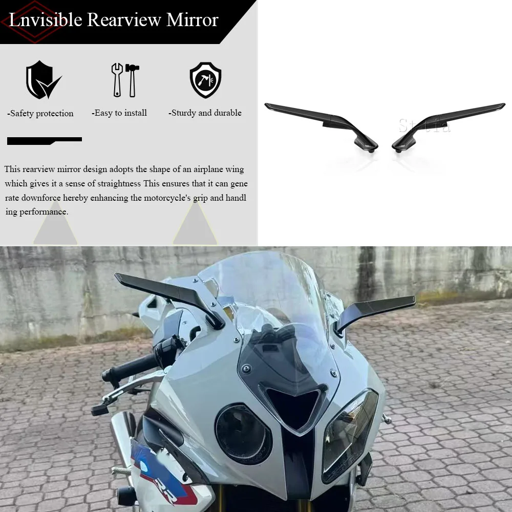 

For BMW S1000RR S 1000RR s1000rr s 1000rr 2009-2018 Motorcycle Modified Wind Wing Adjustable Rotating Aluminum Rearview Mirror